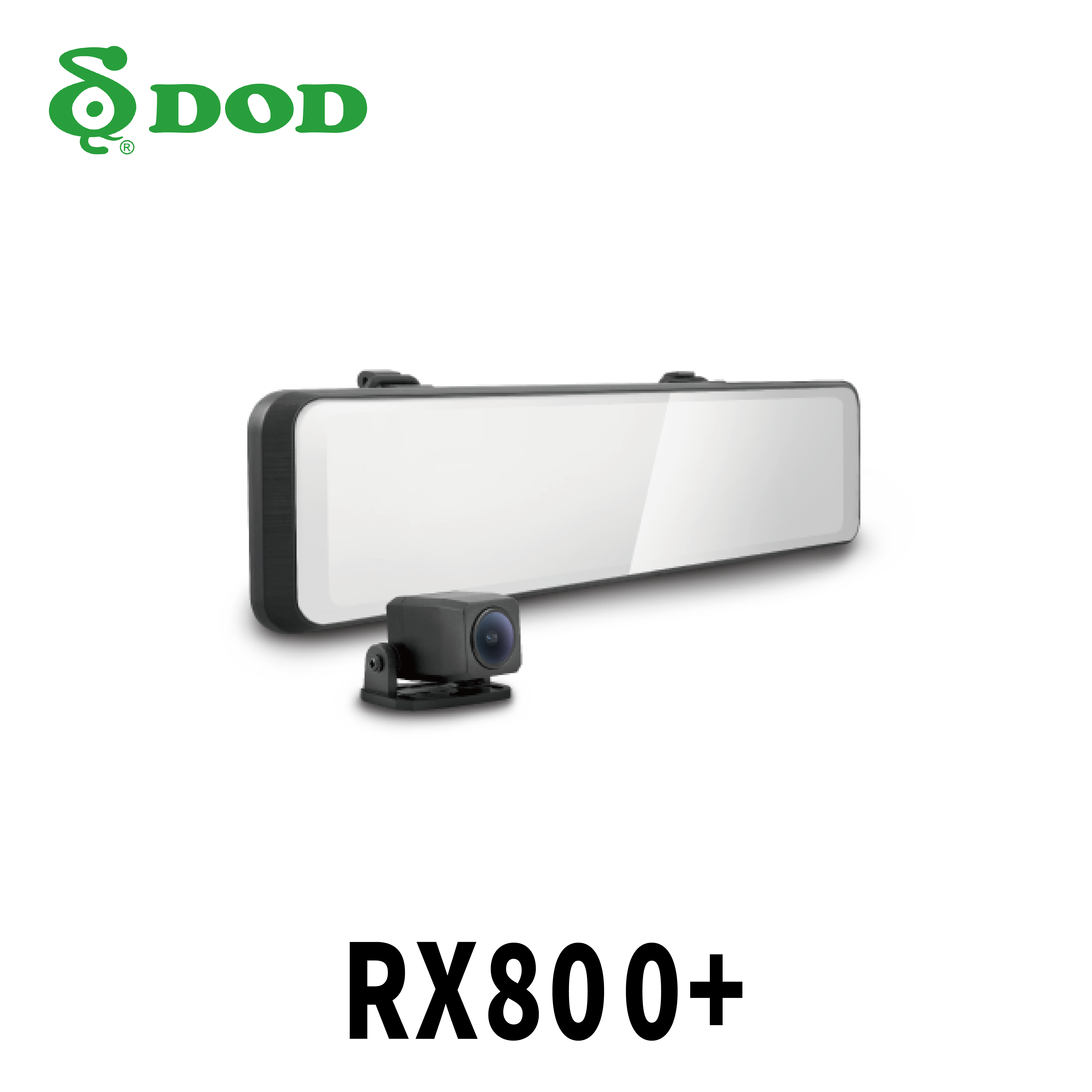 DOD RX800+　超大電子後視鏡  前後雙鏡頭 行車記錄器