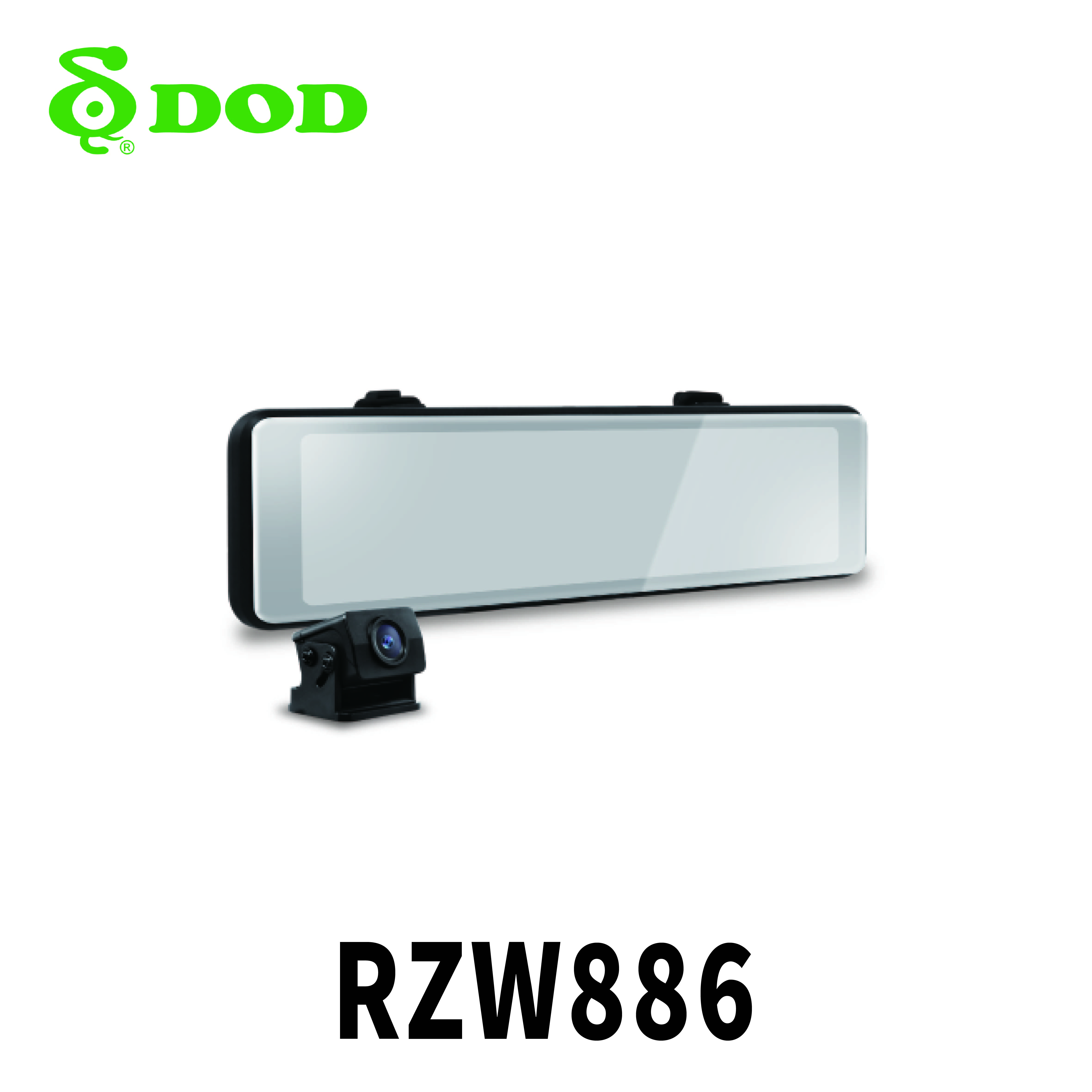 DOD RZW886 2K+1080p 觸控式 GPS 雙鏡頭行車記錄器