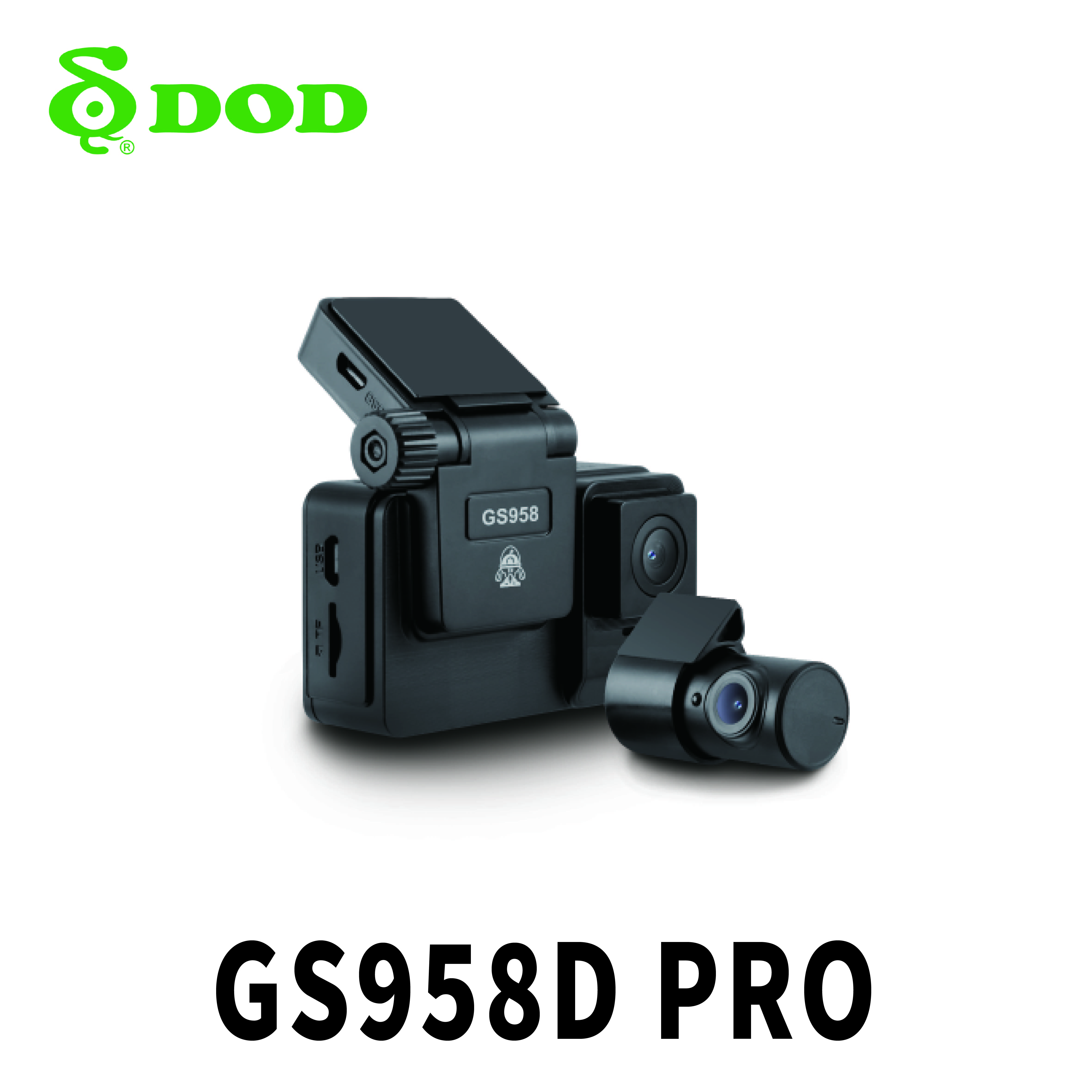 DOD GS958D PRO 1080p 觸控式 GPS 區間測速 雙鏡頭行車記錄器